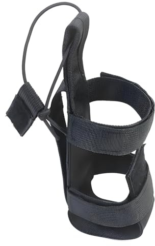 Porte-Bouteille Extérieur en Nylon Tissé | Housse Gourde Sport Outdoor | Fixation Ceinture et Sac | Résistant et Léger | Accessoire Randonnée Camping | Noir