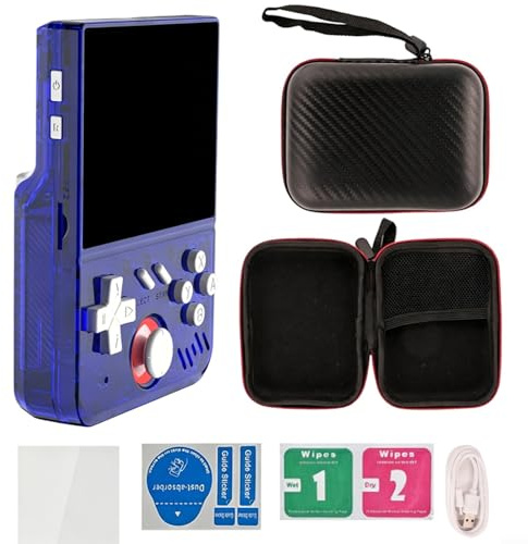 Glewi Console di gioco portatile retrò, con oltre 18000 giochi, schermo IPS HD da 3,5 pollici, batteria da 4000 mAh, tipo C per supporto OTG per giochi da viaggio(5)