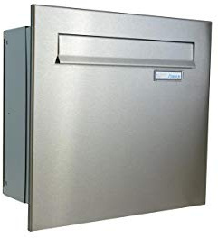 Edelstahl Mauerdurchwurf Briefkasten - T: 14,5-20 cm - A-041