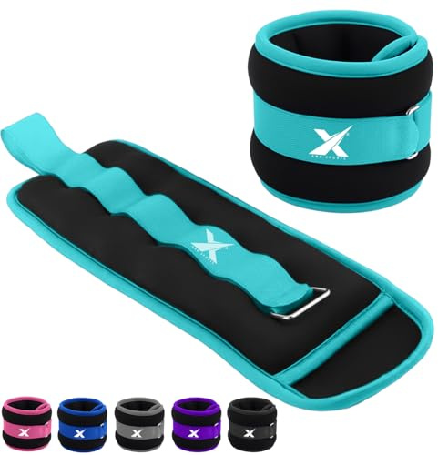 XN8 Gewichtsmanschetten Neopren Handgelenkgewichte 0.5kg-3kg Armgewichte für Fitness-Bewegung-Laufen-Joggen-Gymnastik