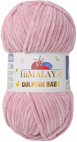 Strickfein Himalaya Dolphin Baby Wolle Garn Baumwolle Strickwolle zum Stricken häkeln (80349 Altrosa)