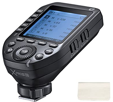 Godox XproII-N Déclencheur de Flash sans Fil, Flash Trigger Transmetteur Compatible avec Camera D5100/D5200/D5300/D7000/Z6/Z7 1/8000s HSS 2.4G LCD Écran Support Bluetooth APP