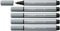 STABILO - Premium-Filzstift mit dicker Keilspitze - Pen 68 MAX - 5er Pack - mittelgrau