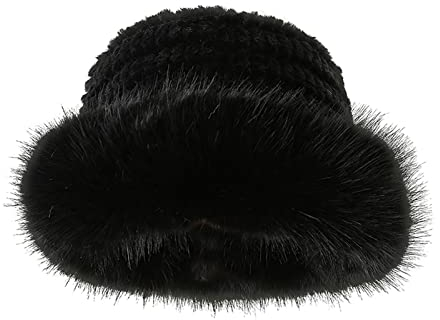 LOIJMK Warme StrickmüTzen Damen Winter Beige Anglerhut Draussen Y2k Fischerhut Fuzzy Eimer Hut Soft Warme Schlapphut Herbst Und Winter Baotou Weich Caps Beanies WintermüTze