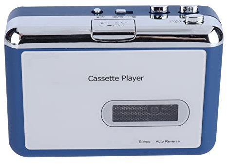 Registratore di Cassette Portatile con Trasmettitore Bluetooth, Lettore di Cassette Bluetooth, Riproduttore di Nastro Automatico Inverso, Lettore di Cassette Bluetooth con