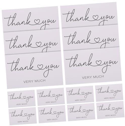 NUOBESTY 100stücke Dankeskarten Mit Umschlag Weiße Papier-thank You Cards Leichte Geschäftskarten Für Kundenbindung Personalisierbar Kompakt Für Kleine Shops Boutiquen Und Events
