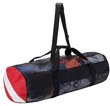 Netz-Tauchtasche, 600D-Netz-Tauchausrüstungstasche, schwarze wasserdichte Tauchtasche, Tauchausrüstungstasche, hohe Haltbarkeit Netz-Tauchtasche zum Tauchen