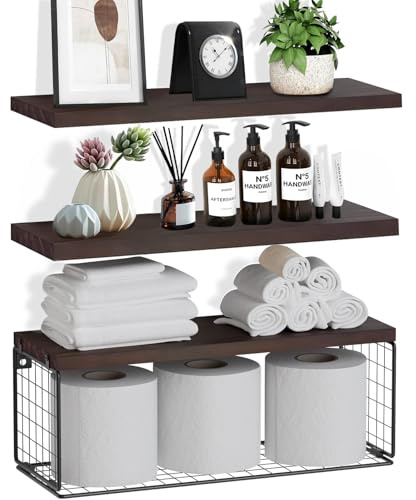 ZVZM vägghylla, 3 + 1 st. trähylla för kök, badrum, vardagsrum, sovrum eller kontor – svävande hylla, hyllbräda
