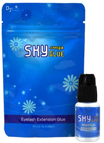 P-Beauty Wimpernkleber für Wimpernverlängerung, Sky Glue Type S+ 10ml - Ultra Starker Halt - Trocknungszeit 1 Sekunde - kein verkleben der Wimpern - Haltbarkeit 6 Wochen - Wimpernkleber dauerhaft