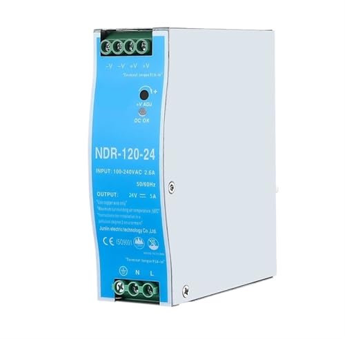Alimentatore switching for guida DIN serie NDR Alimentatore 12V 24V 75W 120W 240W Stabilizzatore di tensione AC-DC 110/220v(NDR-120W-24V 5A)