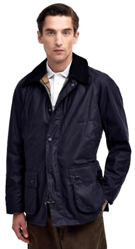 Barbour Men's Ashby Waxed Jacket, Navy (US, Alpha, XX-Large, Regular, Regular, Navy)