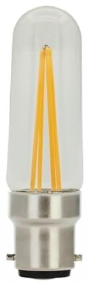 XYAL Lampadine, Pack of 20, LED Ceramic Filament Bulb T30 AC220V 4W E27/B22/E26 Pendant Lamp Light Source Glass Tubular Bulb(2200K Yellow,220V B22)