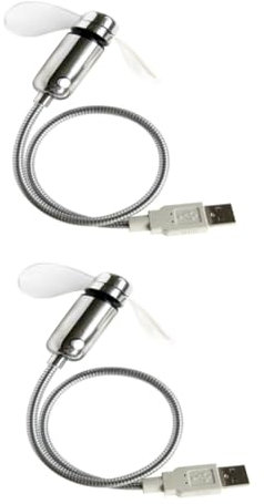 Artibetter 2pièces Mini Ventilateur Usb Avec Horloge Led Portable Et Rechargeable Ventilateur De Bureau Silencieux Pour Maison Et Voyage