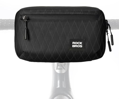 ROCKBROS Lenkertasche Fahrrad, Fahrradtasche Vorne Lenker mit Schultergurt, 2,1L Kapazität, Fahrrad Tasche für Klapprad, Rennrad, MTB, Gravel Bike e Scooter