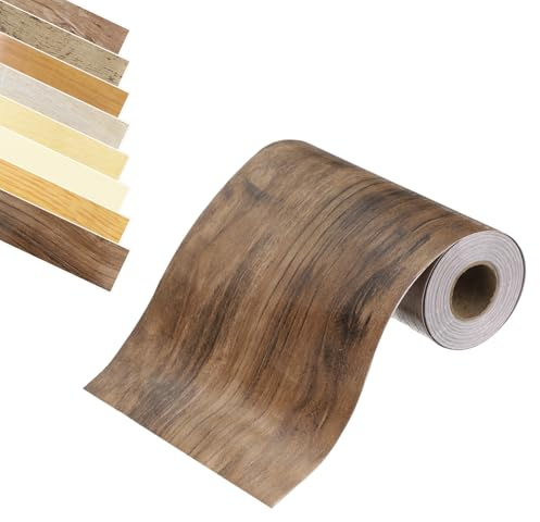 sourcing map Wood Grain Tape, 2 x 33Ft Self-Adhesive Wood Grain Repair Tape Simulated Repair Patch for Wall Corner Table Door Baseboards Floor Sofa Furniture Home Decor (Dark Brown)