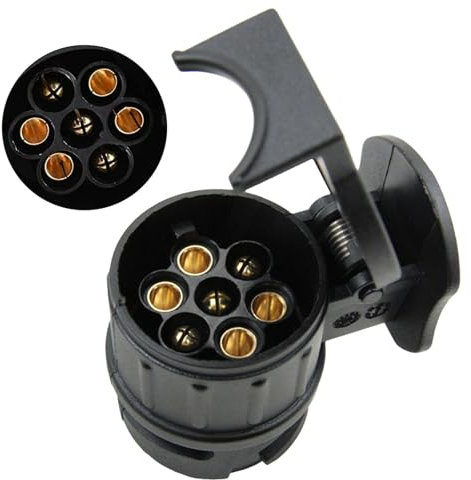 TONZACK Adaptateur 13 Broches 7 Broches Adaptateur Prise Remorque 13 vers 7 Broches 12V Adaptateur Remorque pour Voiture Camion RV Caravane