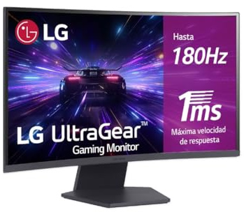 LG Monitor 27 Pulgadas Gamer Curvo Ultragear Full HD 27GS60QC-B