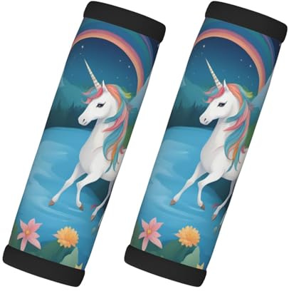 Running Unicorns Printed Suitcase Handle Cover - wear-Resistant Trolley Cover, a Must-Have for Travel