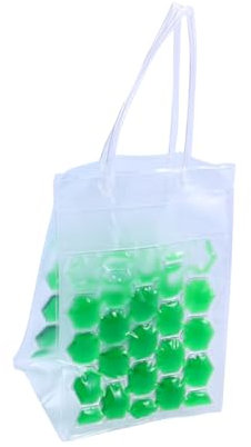 Alipis Bolsa Enfriadora Botellas Ecológica Pvc Gel Refrigerante Doble Cara Enfriador Portátil Para Vino y Cerveza Color Verde