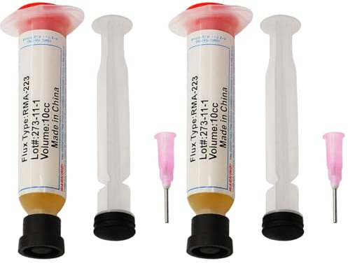 IKOPFLN RMA-223 Flussante per saldatura a stagno,10ML Flussante No-Clean Senza Piombo a base di Rosin (2 Pezzo),per Saldatura di Telefoni, BGA, SMD, PCB, Ecc. Riparazione Elettronica