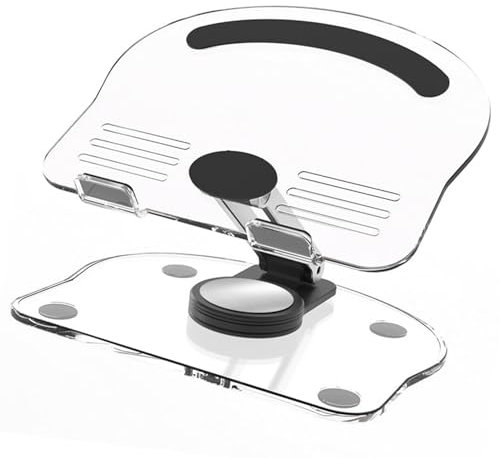 Keenso Soporte de Soporte de Tabletas Ajustable para la Pantalla Estable de de Tableta de Escritorio Acrílico Remoto, 360 Grados Girando en el Hogar de la Oficina en el Hogar (Black)