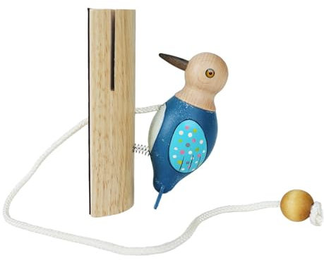 MagiDeal Doorbell Bird Shape Door Knocker Handmade Entry Chime Wood Door Bell Home Decor for Wall Bedroom Office Business