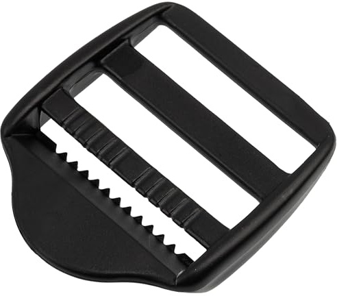 AERZETIX - Juego de 14 Hebillas ajustables deslizantes autoblocantes con 2 barras - correas equipo de aire libre mochila - color negro - en plástico
