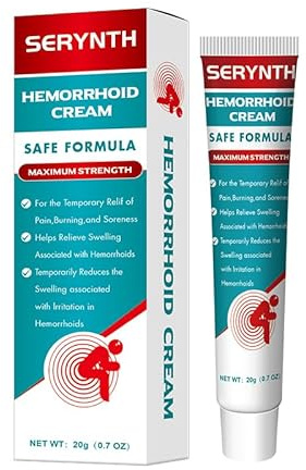 SERYNTH Hemorrhoid and Anal Fissure Ointment, Hemorrhoid Treatment, Fast Relief from Swelling, Pain, Itching, Burning (20g)