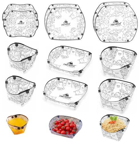 MIUPOO Juego de vajilla portátil para camping, plato plegable, cuenco de agua, juego de vajilla plegable, plato portátil, fácil de limpiar, material apto para alimentos, 6 piezas, 3 tamaños.