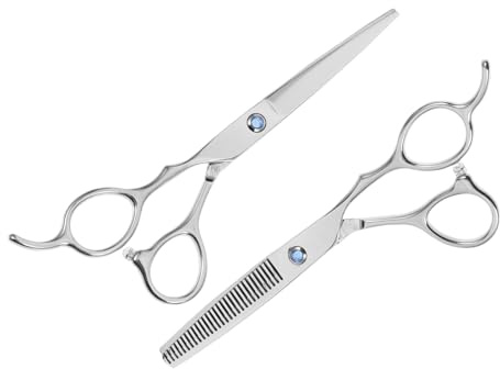 TOGEVAL 2pièces Ciseaux Pour Gaucher De Coupe De Cheveux Outil De Coupe Pour Gaucher De Ciseaux Bout