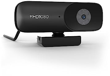 VXDEFP Webcam Cámara Web FHD 1080P 60FPS H.264, cámara Web de Enfoque automático con micrófono, Cubierta de privacidad for Escritorio, portátil, PC, reunión, transmisión, cámara Web USB(C90 1080P)
