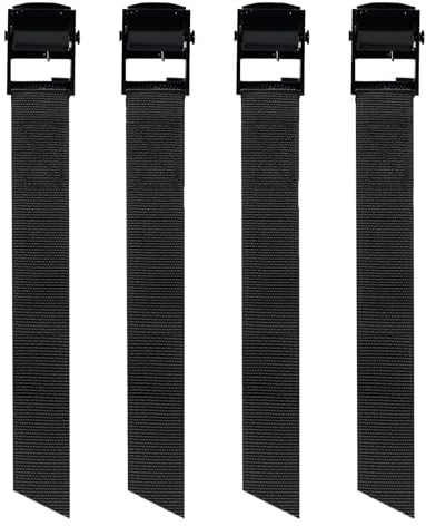 4 Stück Spanngurt, 50CM Zurrgurt mit Klemmschloss 250kg Tragfähigkeit, Schwarz Spanngurte Kurz mit Schnallen, Befestigungsgurt für Motorrad, Fahrrad, Rucksack