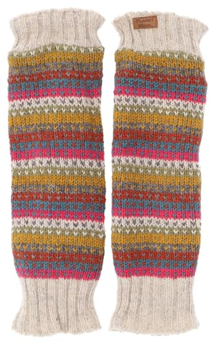 GURU SHOP Wollstulpen aus Nepal, Beinstulpen mit Muster, Schurwolle, warm | Wärme und Komfort durch Fleece-Futter, handgefertigt, ideal für kalte Tage, vielseitig einsetzbar, Unisex