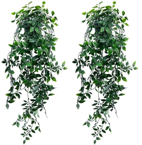 2 Piezas Plantas Artificiales Colgantes, Plantas Artificiales Decorativas