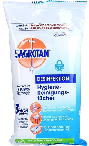 Sagrotan Hygiene-Reinigungstücher 60 Tücher