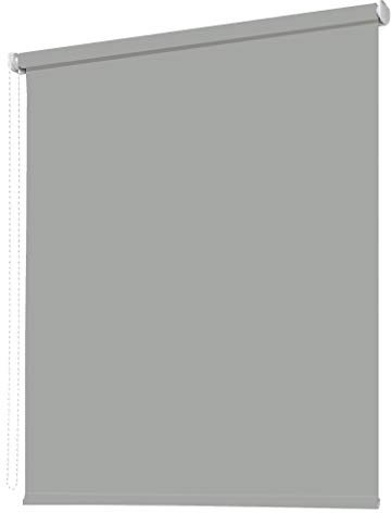 Seitenzugrollo Kettenzugrollo Fenster Rollo 8 Farben Breite 62 bis 242 cm Höhe 160 cm Vorhang blickdicht halbtransparent lichtdurchlässig Sonnenschutz Blendschutz (Größe 242 x 160 cm Farbe Grau)