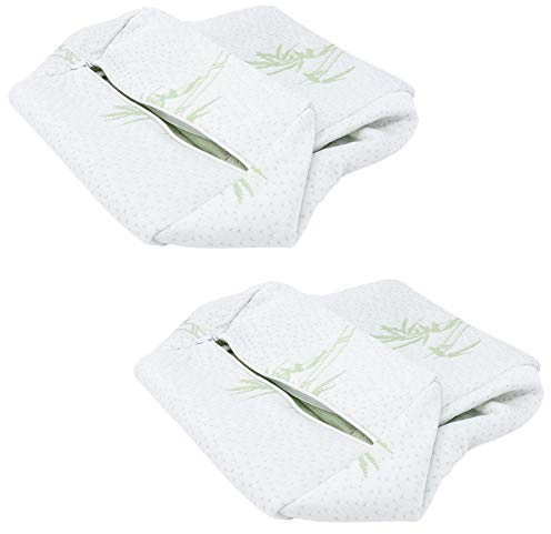 2-Pack Knee Pillow Cover - Replacement Leg Pillowcase - Cooling Pillow Cover - Universal Pregnancy Pillow Cover (2)