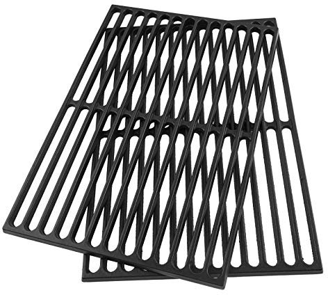 WELL GRILL 44CM 7526 Gusseisen Grillrost BBQ Grillgitter Grillersatzteile für Weber Spirit 300 Series, Spirit 700, Genesis 1000 – 3500, Genesis Silver B/C (2er Pack)