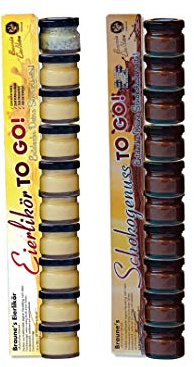 Braunes Eierlikör TO GO | Schoko/Hell - Doppelpack! | 20 x 25ml zum Probieren!
