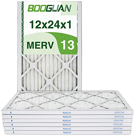 BOOGUAN Filters MERV 13 Luftfilter, plissiert, HVAC AC Ofenfilter, 12 x 24 x 1 (6er-Pack)