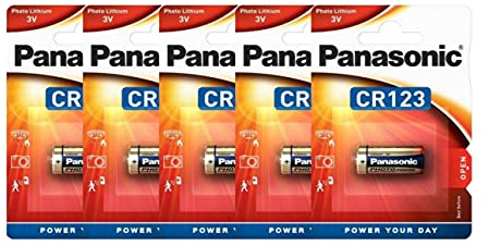 Pila de Litio Panasonic CR123A 3V - Blister 1 x5 - Paquete 5 Blister