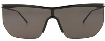 SAINT LAURENT Womens SL 519 MASK-001 99 Woman Inject Sunglasses, Black-Black-Black