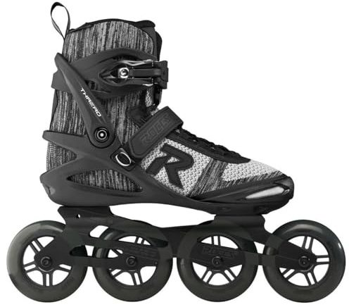 Roces Men's Thread TIF Lightweight Breathable Adjustable Fitness Ecology Outdoor 4 Wheel Inline Racing Skates with Easy Entry System & & Secure Closure, Supplied with Brake, Salt-N-Pepa, 11