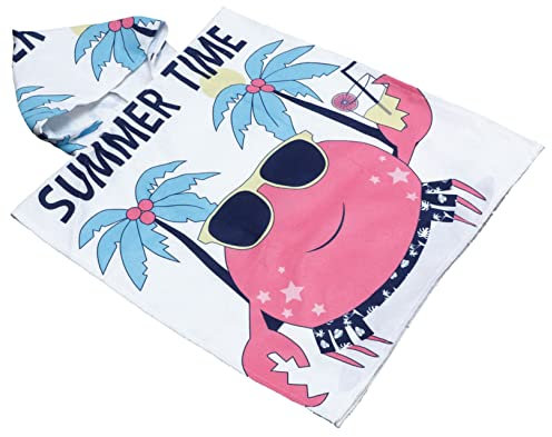 INOOMP Bademantel Für Junge Mädchen Aus Polyester Mit Cartoon-Motiv Kuscheliges Badetuch Für Mädchen Und Jungen Schnell Trocknend Saugfähig Und Weich
