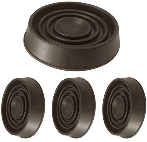 4 Pcs Caster Cups Bed Stoppers Rubber Feet Pads for All Floors & Wheels of Furniture, Sofas, Chairs etc -Floor Protectors for Furniture Legs,Rubber Chair Leg Caps with Felt Pads (Brown)