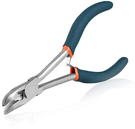 SPEEDWOX Long Reach Bent Nose Pliers with Serrated Jaws Angled Long Nose Plier Angled Pliers with Cutter Long Reach Plier for Hard to Reach Narrow Spaces Home Repairing Jewerly Making
