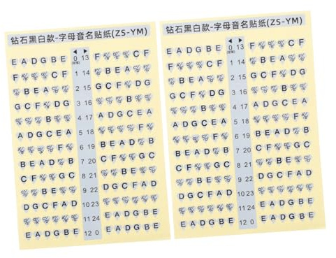 TOYANDONA 2pezzi Adesivi per Tastiera di Chitarra per Principianti Decalcomanie per Chitarra per Esercitarsi Scale Adesivi Leggeri e Compatti