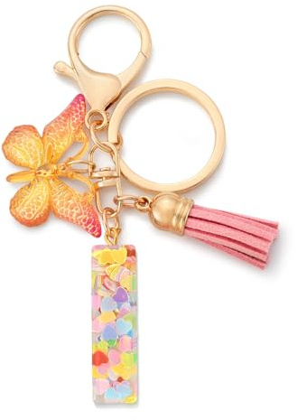CHUQING Buchstabe Schlüsselanhänger Mädchen mit Schmetterling | Schmetterling Buchstaben Schlüsselanhänger mit Anfangsbuchstabe für Frauen und Damen, glitzerndes Accessoire und Geschenk.