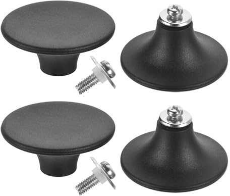 sourcing map Lot de 4 boutons de rechange universels pour couvercle de casserole en plastique résistant à la chaleur Noir