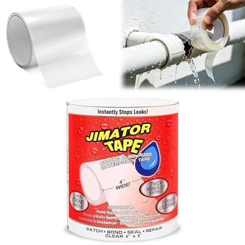 xinrongda Cinta de reparación de cinta de sellado subacuática, cinta impermeable para fugas de tuberías de piscina, jardín, cinta adhesiva de reparación de cinta adhesiva para detener rápidamente